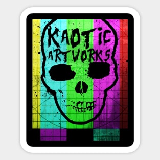 kaw test pattern skull Sticker